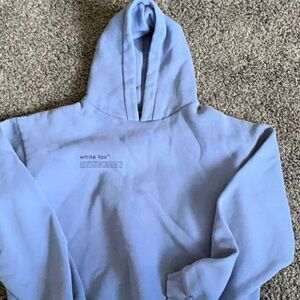 White Fox Blue Hoodie